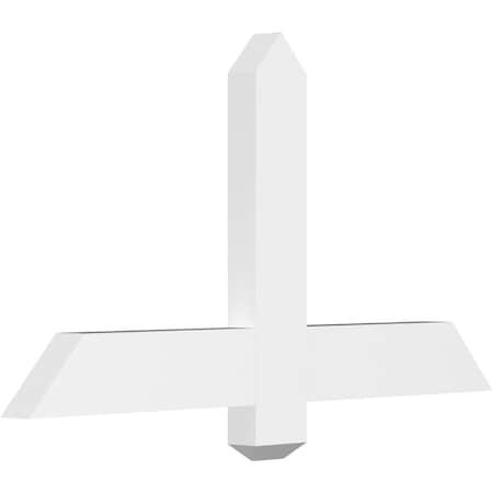 Ekena Millwork Eugene Architectural Grade PVC Gable Bracket, 36"W x 19 1/2"H x 2"D x 4"F, 13/12 Pitch GBP036X20X0204EUG00